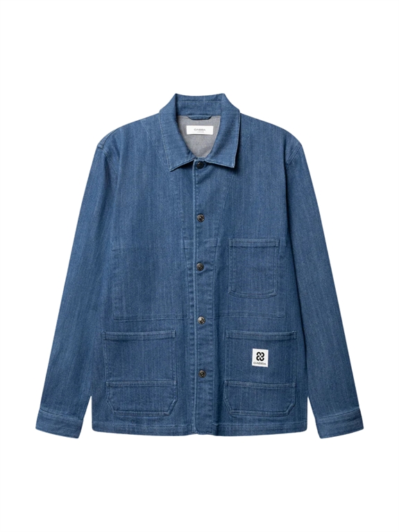 GABBA Beta Denim LS Overshirt - Mid Blue Denim